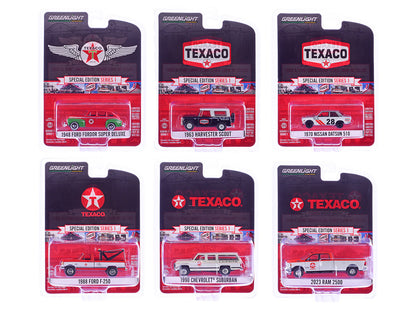"Texaco Special Edition" Series 1 Set of 6 pieces 1/64 Diecast Model Cars by Greenlight-0
