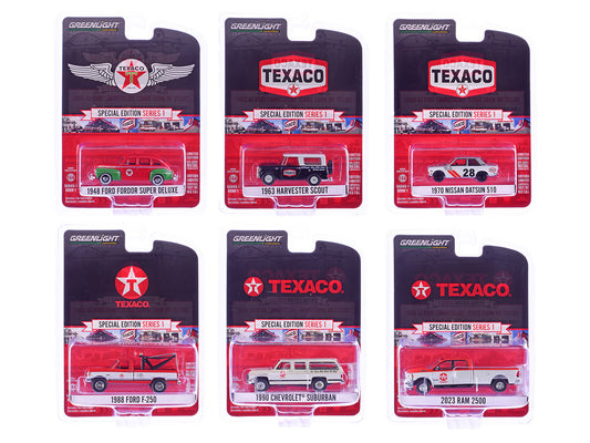 "Texaco Special Edition" Series 1 Set of 6 pieces 1/64 Diecast Model Cars by Greenlight-0